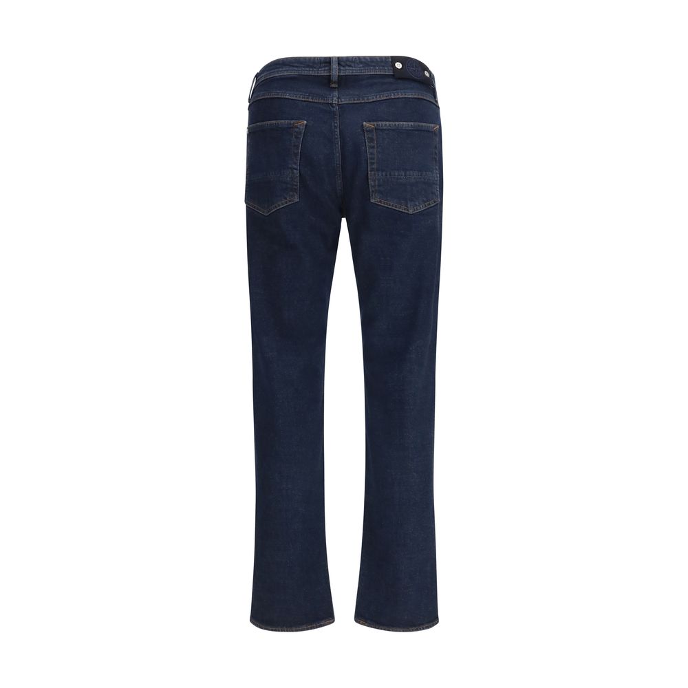 Stone Island Blue Polyester Slim Fit Jeans