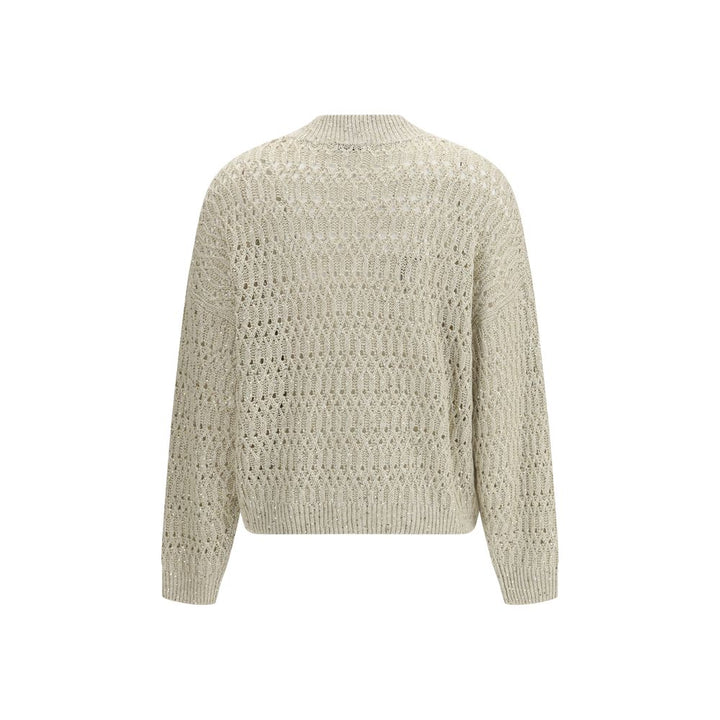 Brunello Cucinelli Beige Linen Cardigan