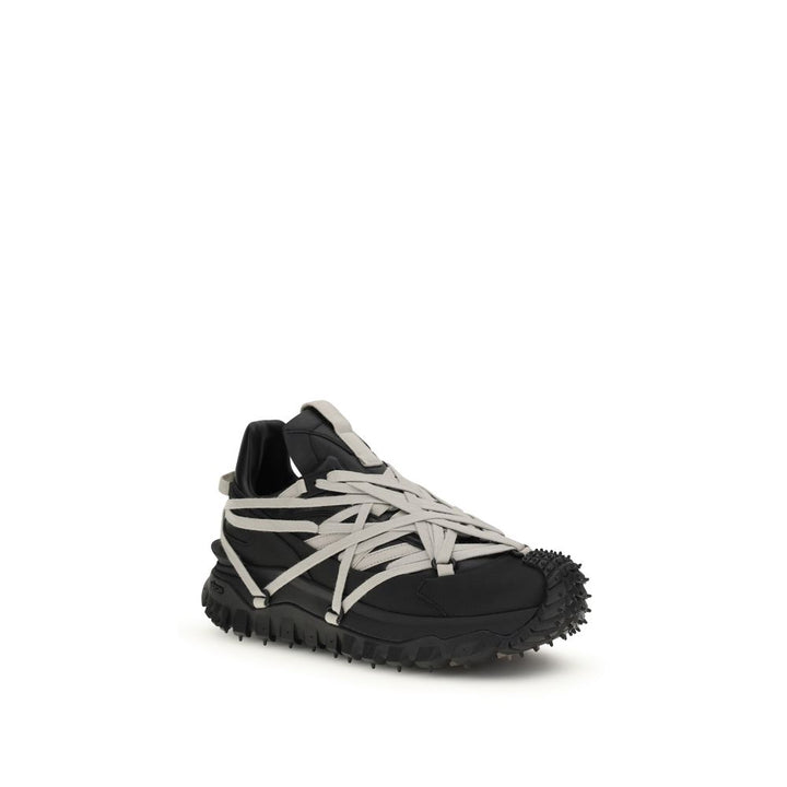 Moncler x Rick Owens Black Rubber Athletic Sneakers