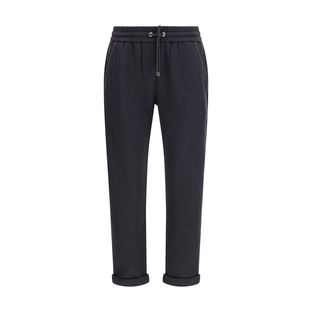 Brunello Cucinelli Gray Cotton Casual Pants