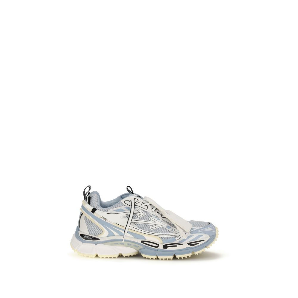 Off-White Multicolor Polyester Athletic Sneakers