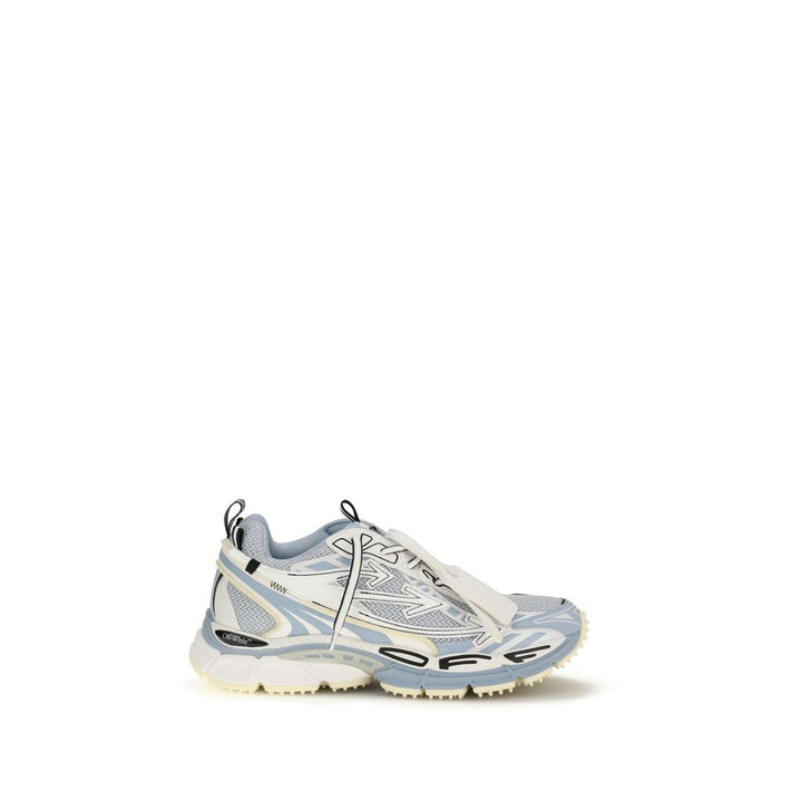 Off-White Multicolor Polyester Athletic Sneakers