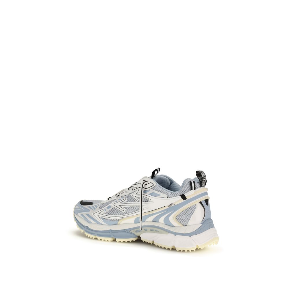 Off-White Multicolor Polyester Athletic Sneakers