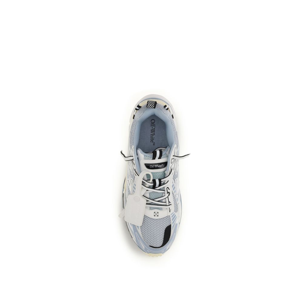 Off-White Multicolor Polyester Athletic Sneakers