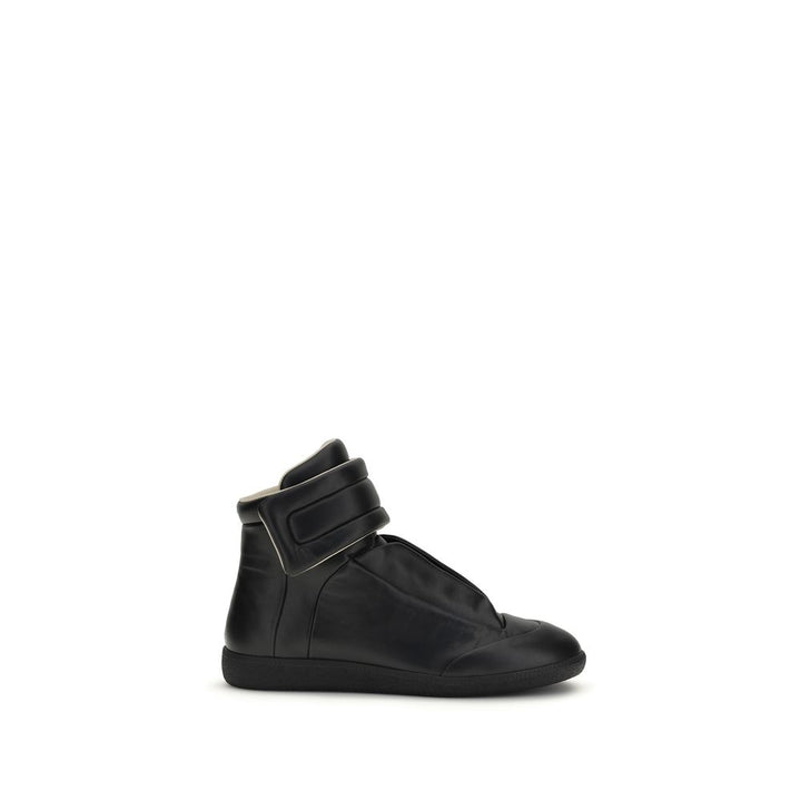 Maison Margiela Black Calf Leather Bos Taurus High Top Sneakers