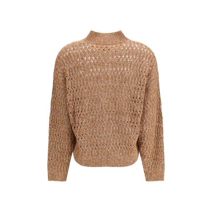 Brunello Cucinelli Brown Linen Cardigan