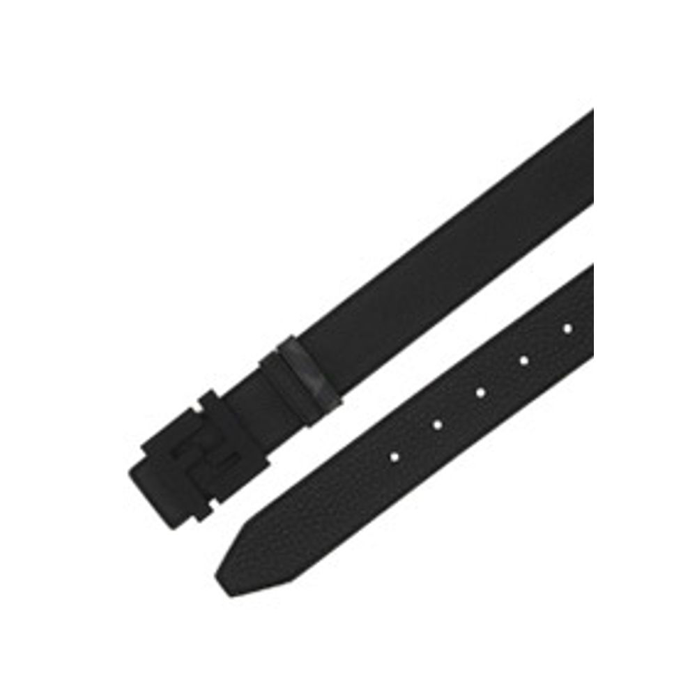 Fendi Black Calf Leather Bos Taurus Regular Belt