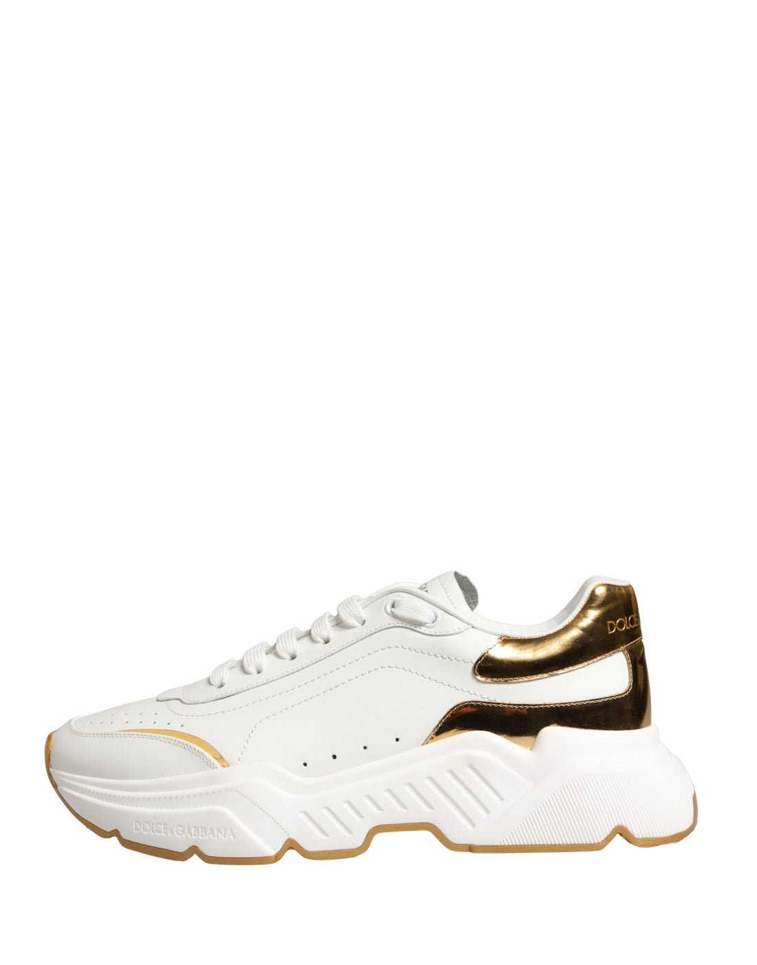 Dolce & Gabbana White Gold Daymaster Low Top Sneakers Shoes