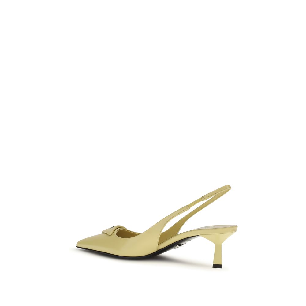 Prada Bicolor Calf Leather Bos Taurus Pumps