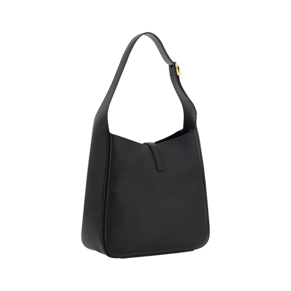 Saint Laurent Black Calf Leather Bos Taurus Shoulder Bag