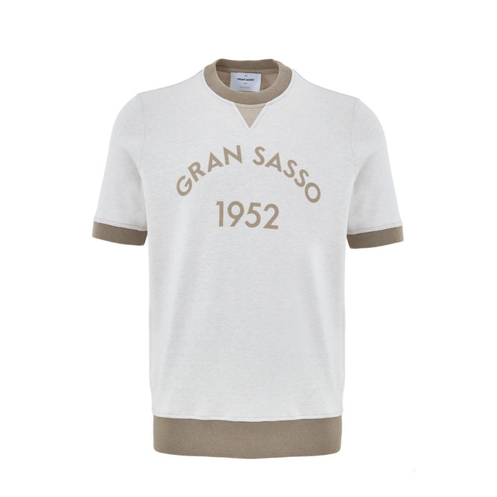 Gran Sasso White Cotton Hoodie
