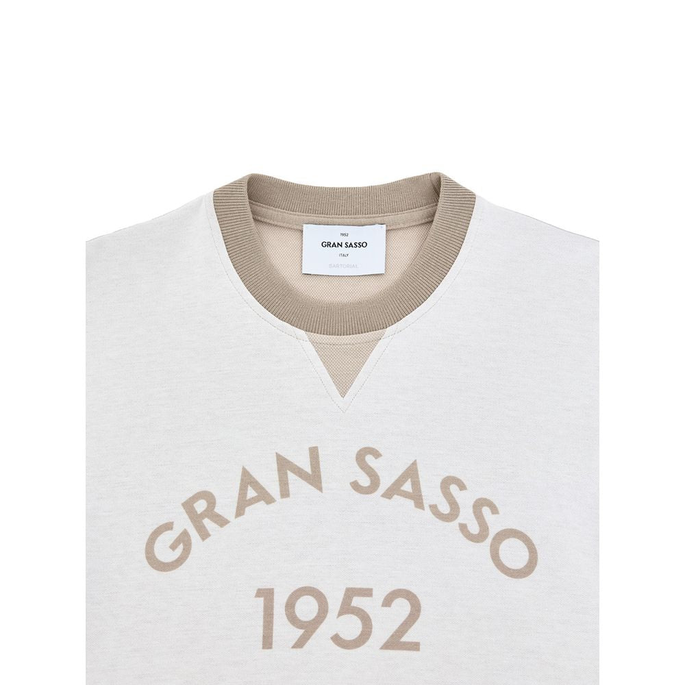 Gran Sasso White Cotton Hoodie