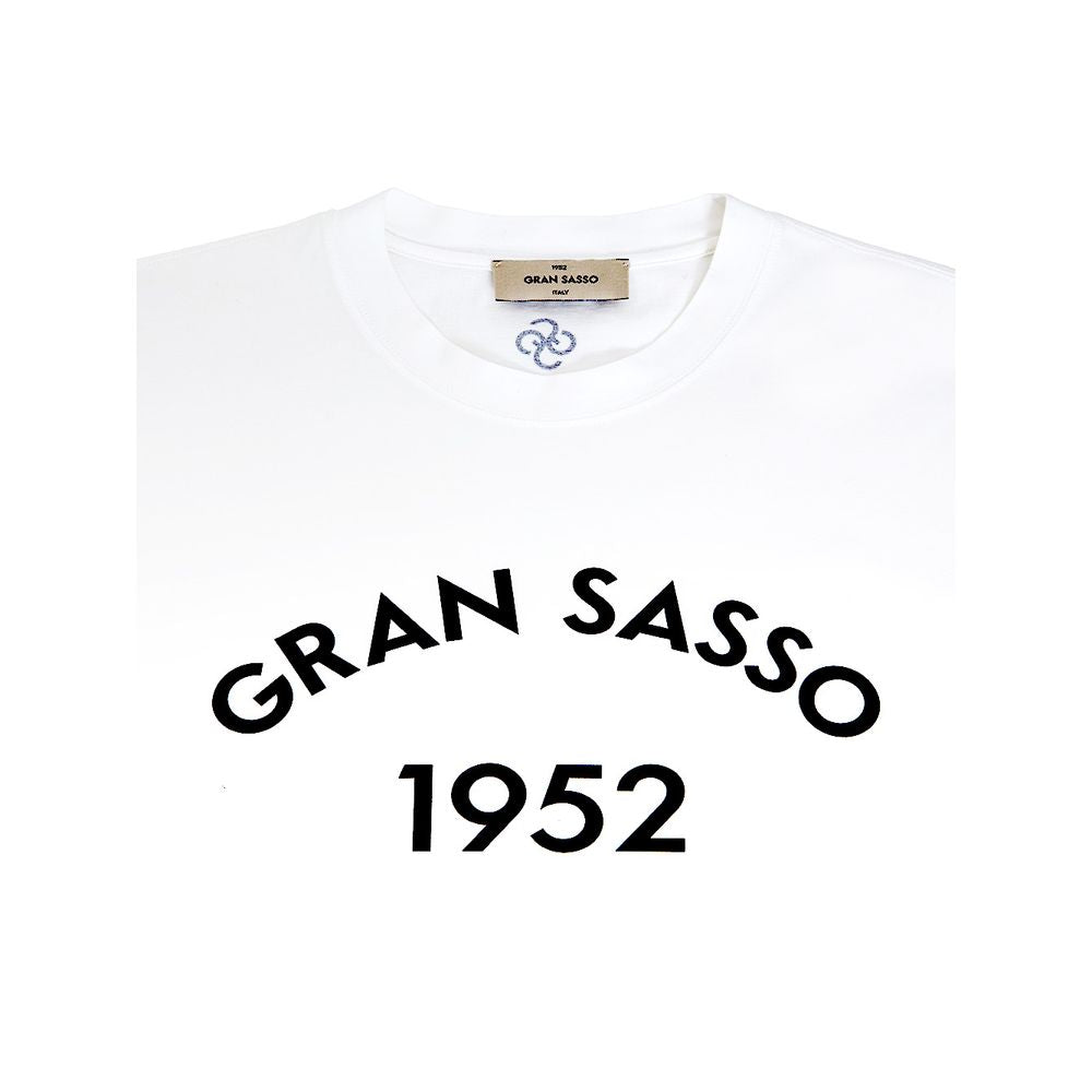 Gran Sasso White Cotton T-Shirt