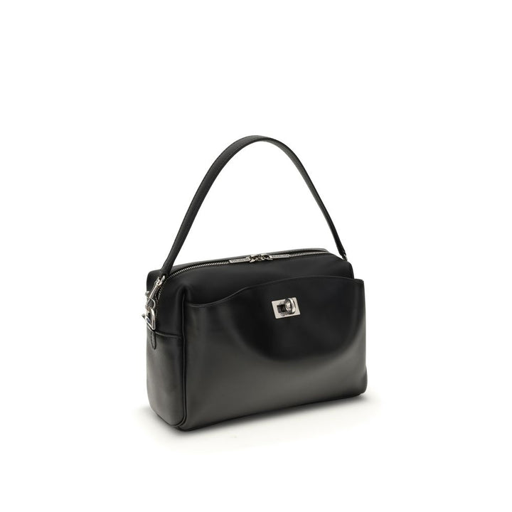 Balenciaga Black Calf Leather Bos Taurus Shoulder Bag
