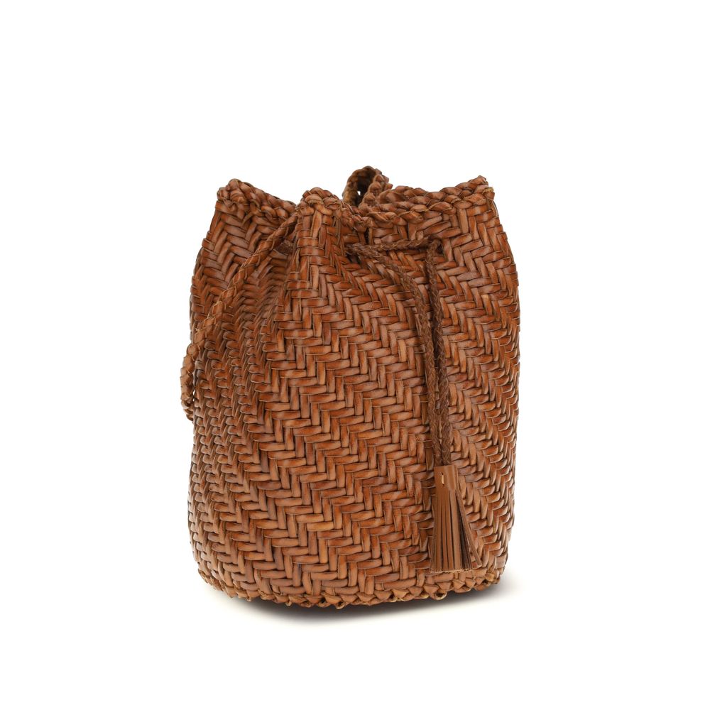 Dragon Diffusion Brown Buffalo Leather Backet Bag