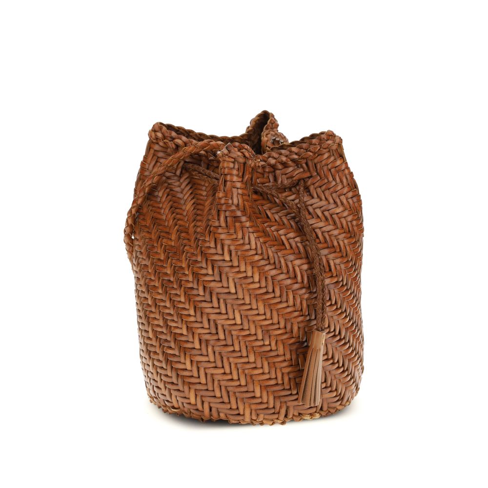 Dragon Diffusion Brown Buffalo Leather Backet Bag