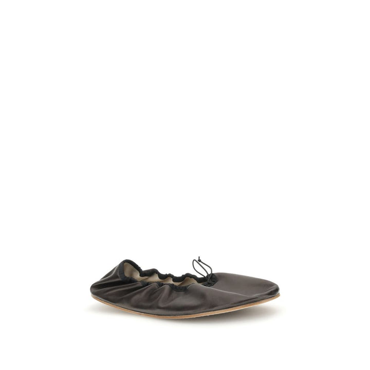 The Row Black Lamb Ovis Aries Aries Ballet Flats