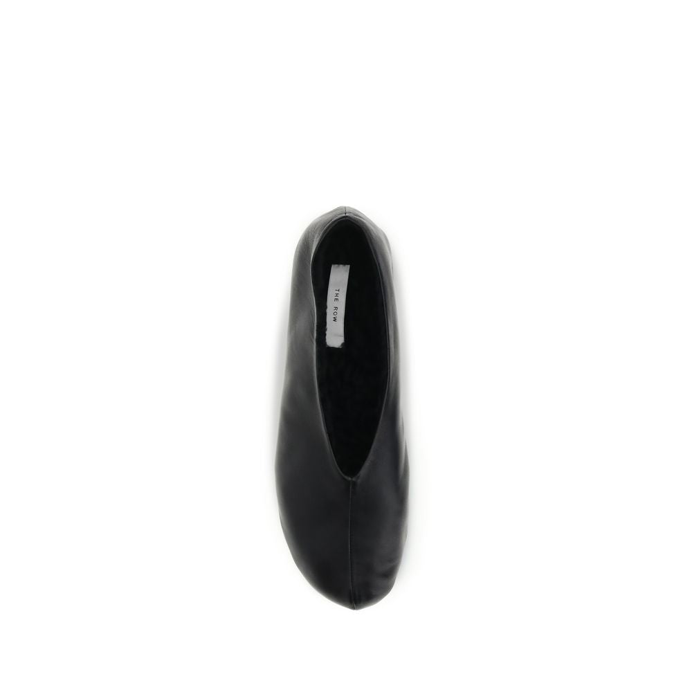 The Row Black Lamb Ovis Aries Aries Ballet Flats