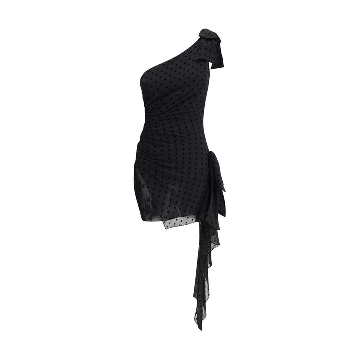 Alessandra Rich Black Silk Cocktail Dress