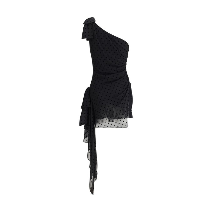 Alessandra Rich Black Silk Cocktail Dress