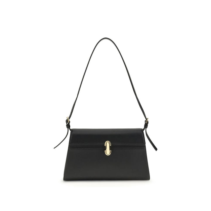 Savette Black Calf Leather Bos Taurus Shoulder Bag