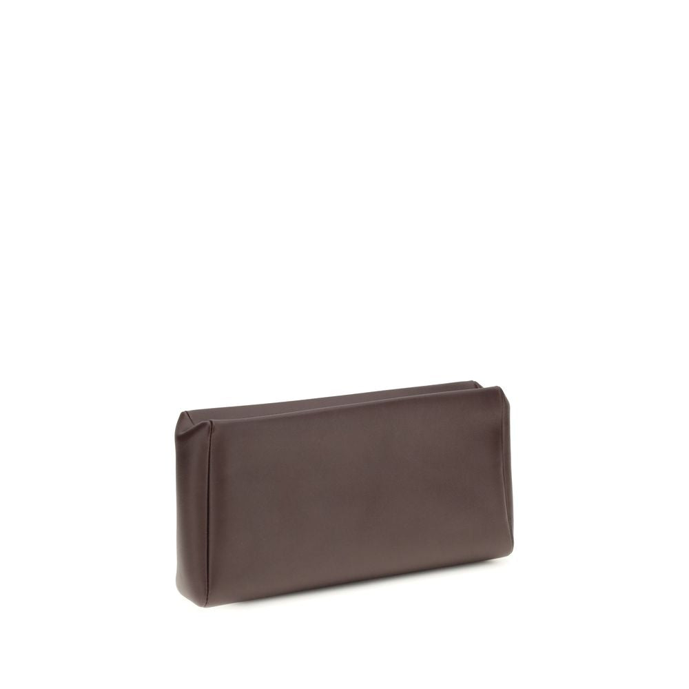 The Row Brown Lamb Ovis Aries Aries Clutch Bag