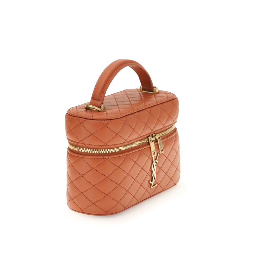 Saint Laurent Orange Calf Leather Bos Taurus Shoulder Bag