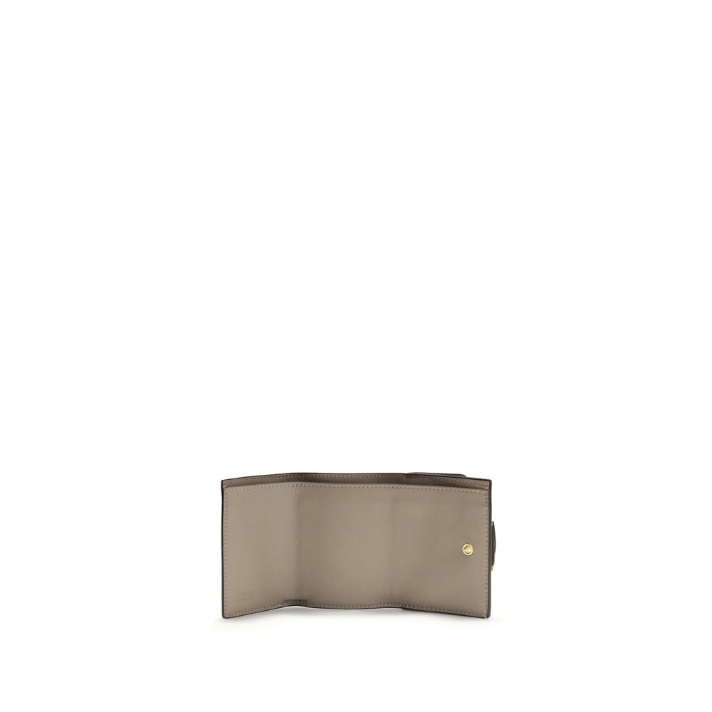 Fendi Gray Lamb Ovis Aries Aries Wallet