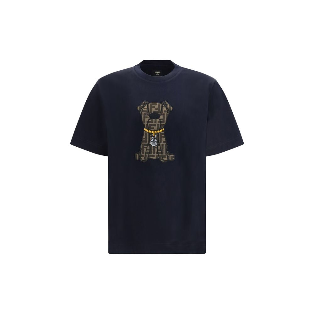 Fendi Black Cotton T-Shirt