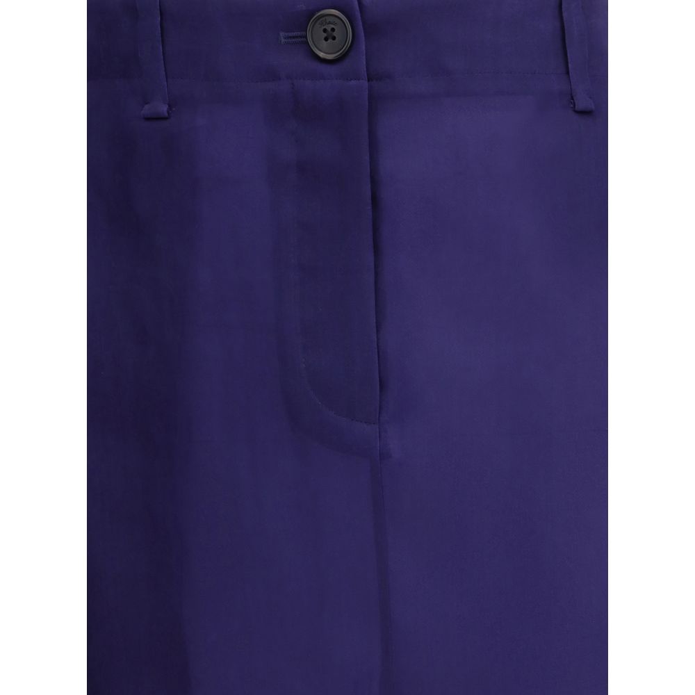 Khaite Multicolor Silk Midi Skirt