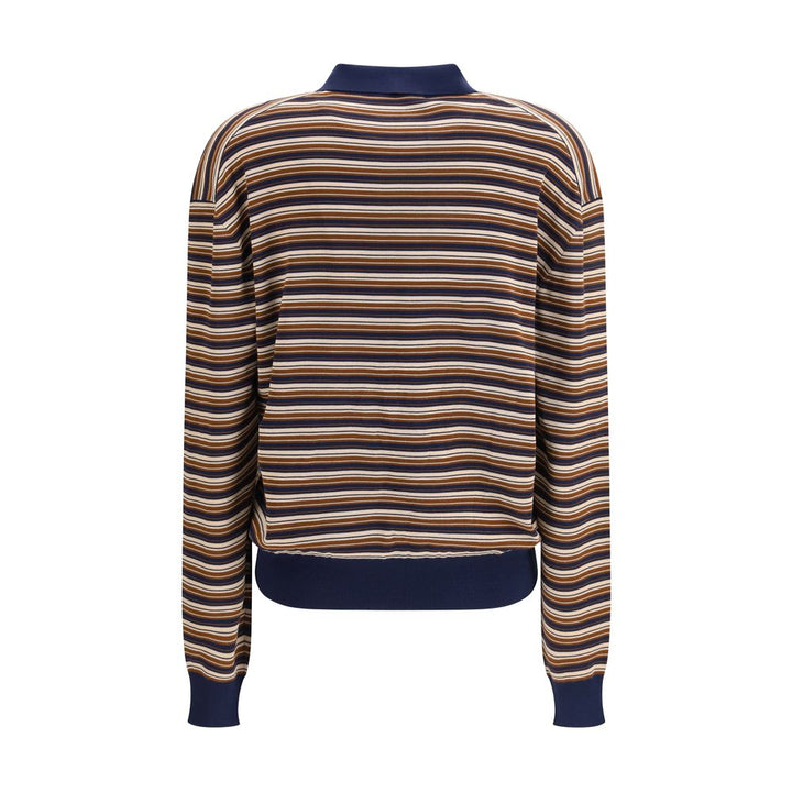 Miu Miu Brown Fleece Wool Polo Shirt