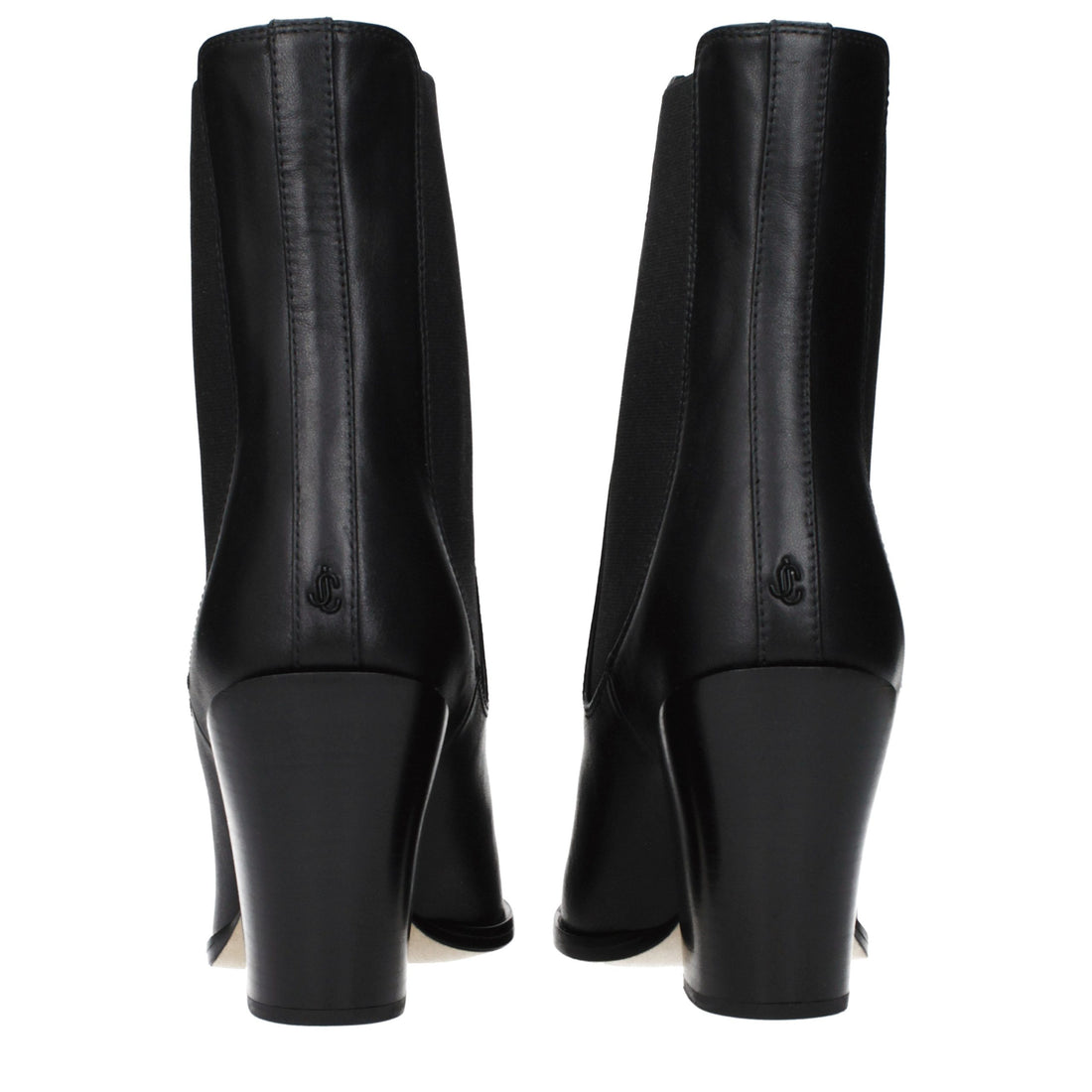 Jimmy Choo Black Leather Ankle Boots