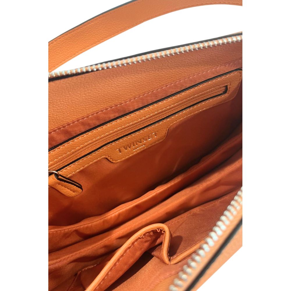 Twinset Orange Polyurethane Women Shoulder Bag