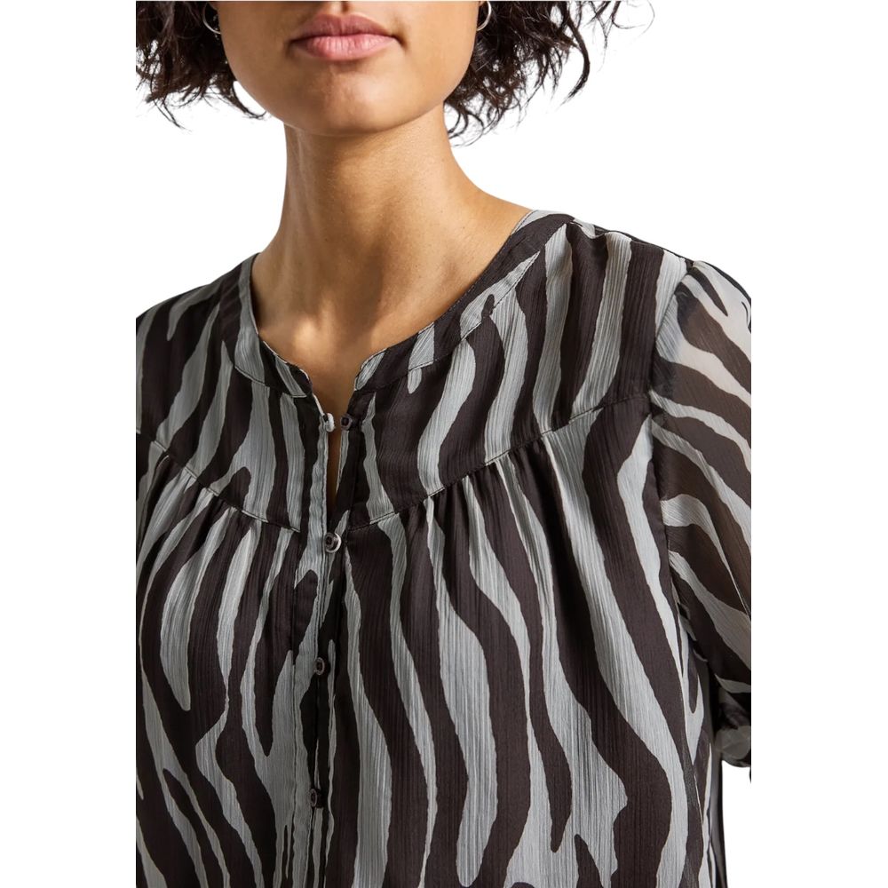 Street One Brown Polyester Blouse