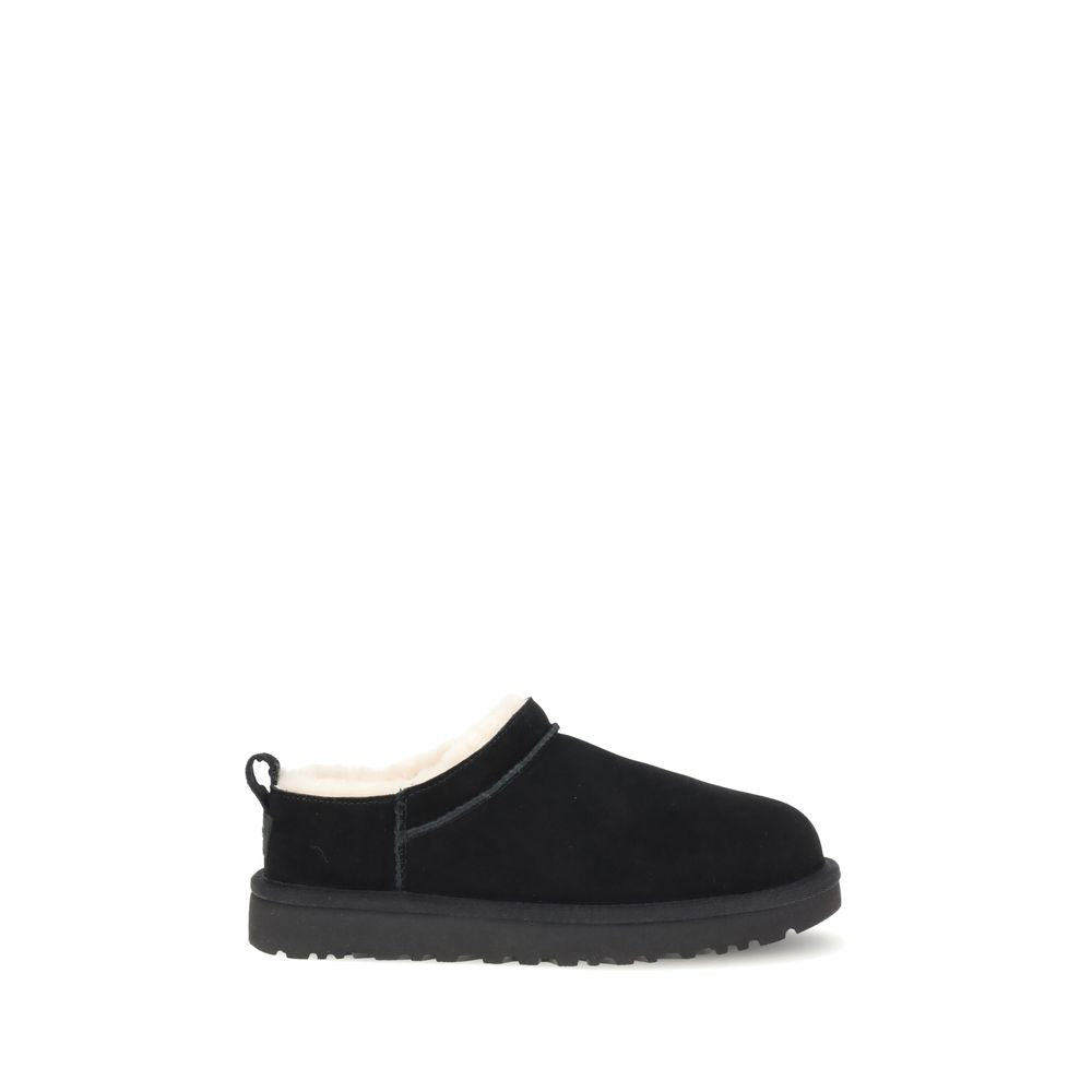 UGG Black Leather Ankle Boots