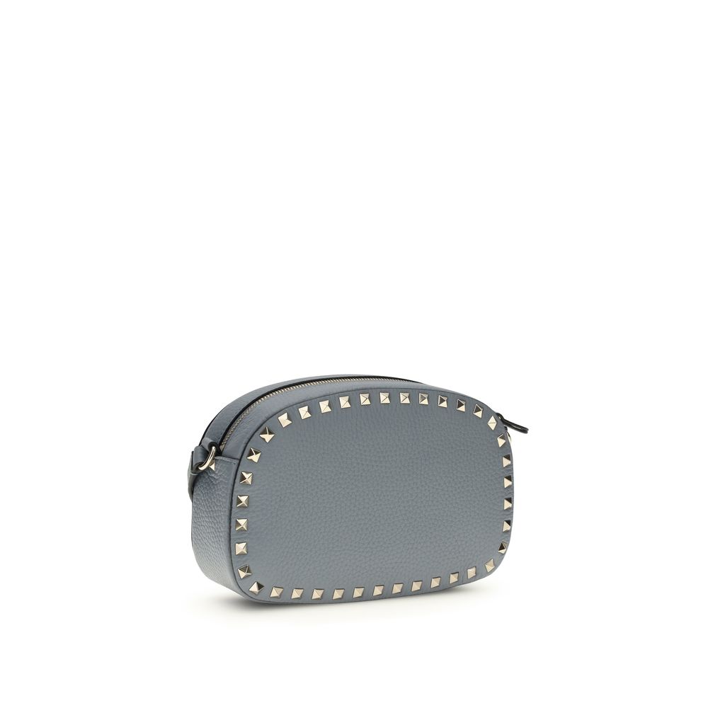 Valentino Garavani Blue Calf Leather Bos Taurus Shoulder Bag