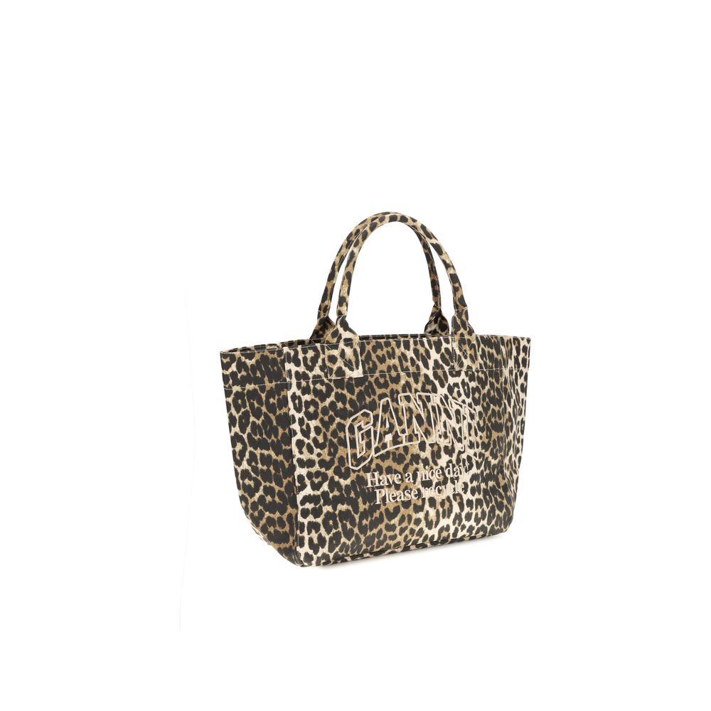 Ganni Multicolor Recycled Cotton Shoulder Bag
