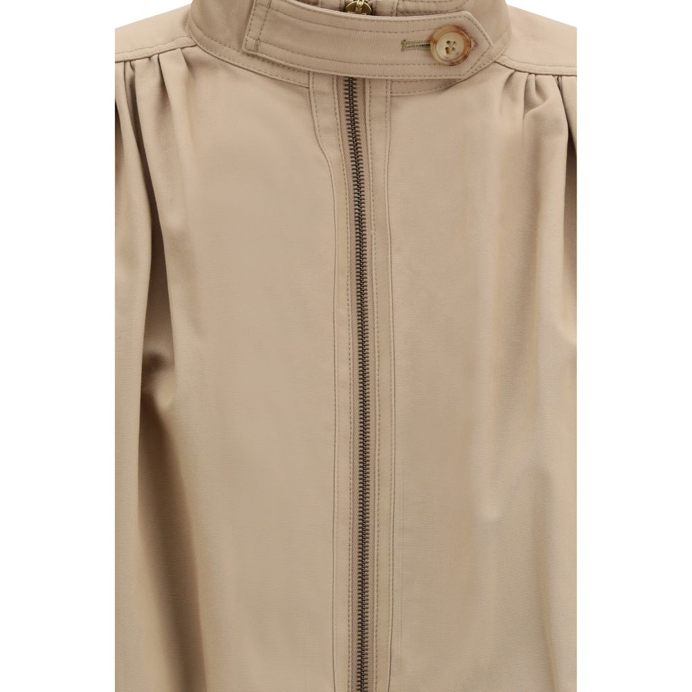 Chloé Beige Cotton Jackets And Coat