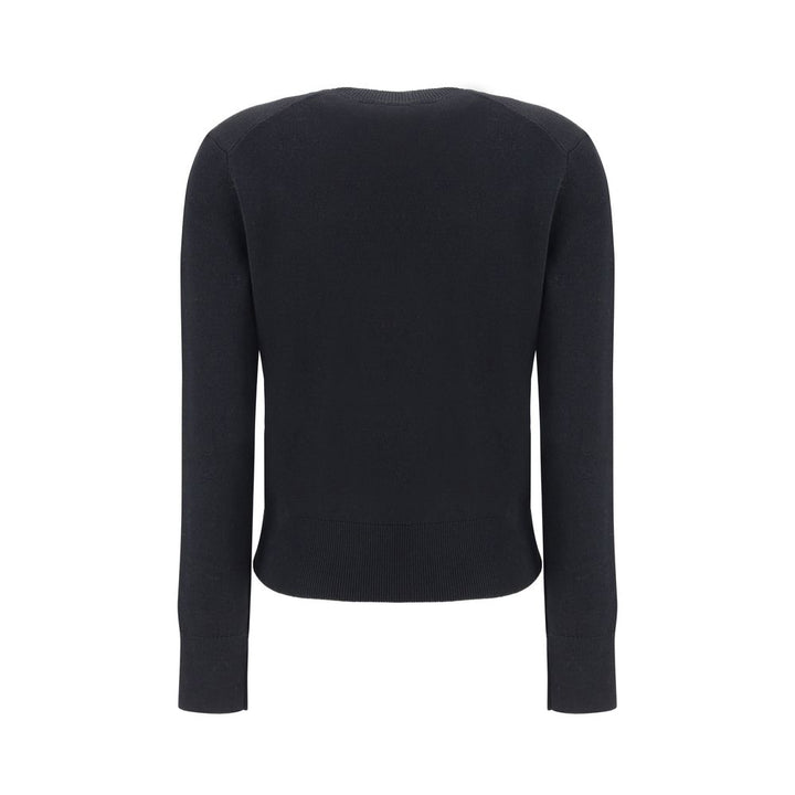 Ami Paris Black Merino Wool Sweatshirt