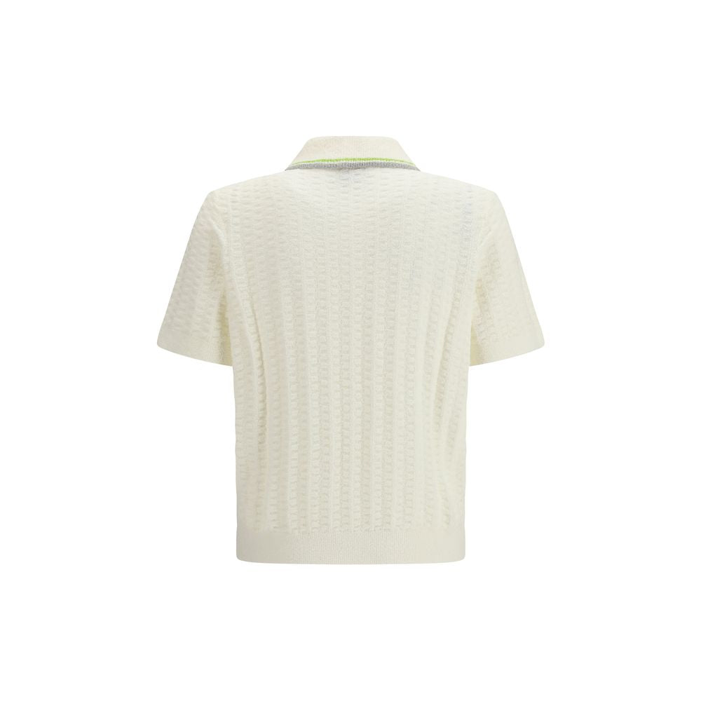 Casablanca Beige Cotton Polo Shirt