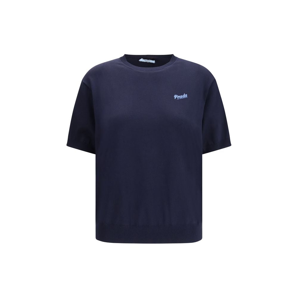 Prada Blue Silk Sweatshirt