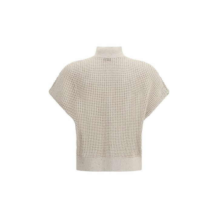 Brunello Cucinelli Beige Cotton Cardigan
