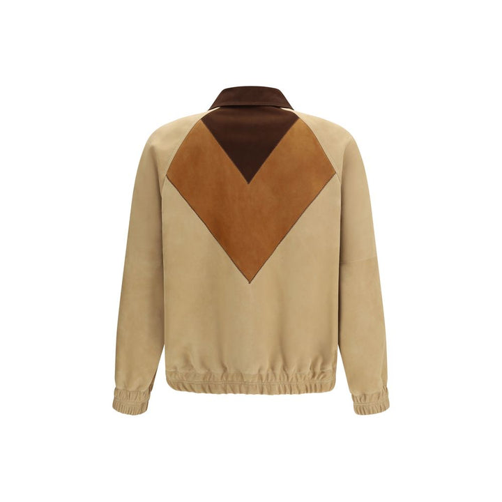 Valentino Brown Goatskin Biker Jacket