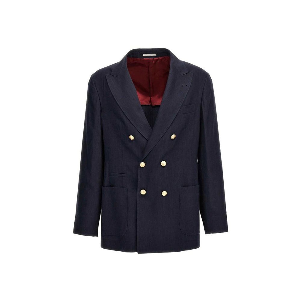Brunello Cucinelli Blue Linen Blazer