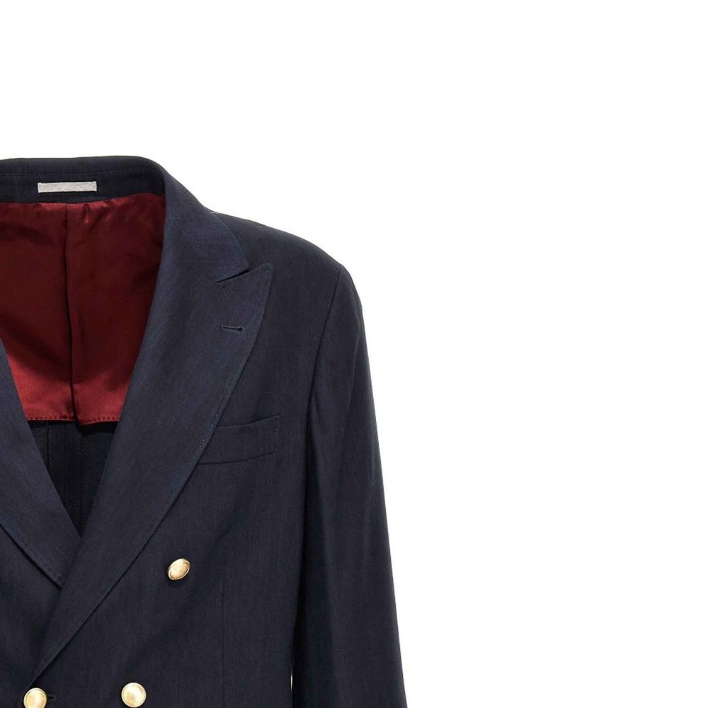 Brunello Cucinelli Blue Linen Blazer