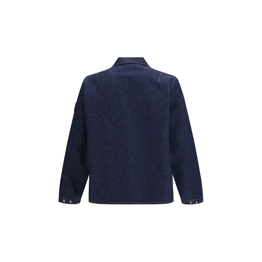 Stone Island Blue Cotton Denim Jacket