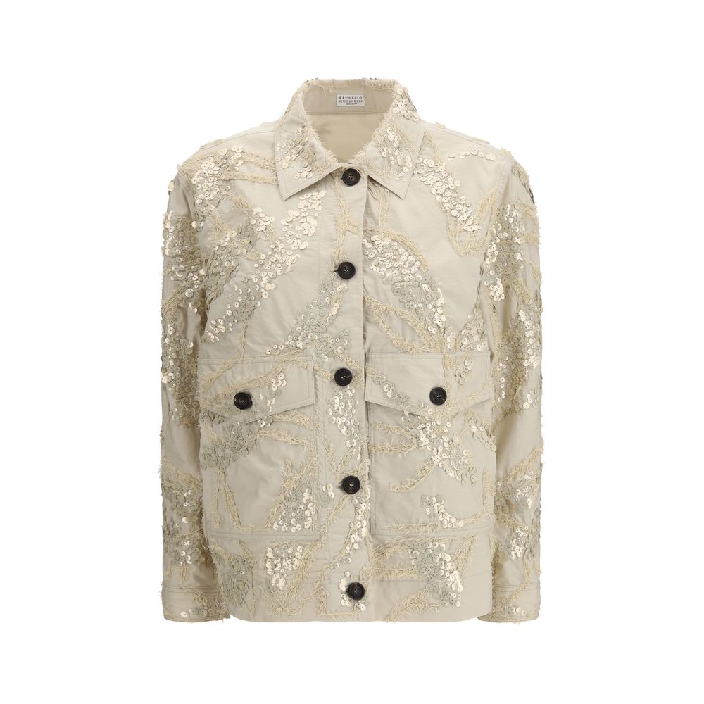Brunello Cucinelli Beige Cotton Coat