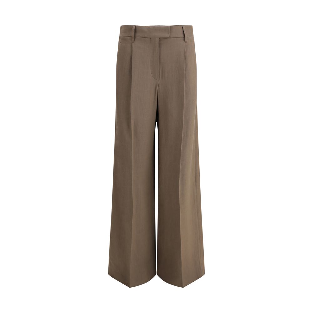 Brunello Cucinelli Beige Viscose Casual Pants