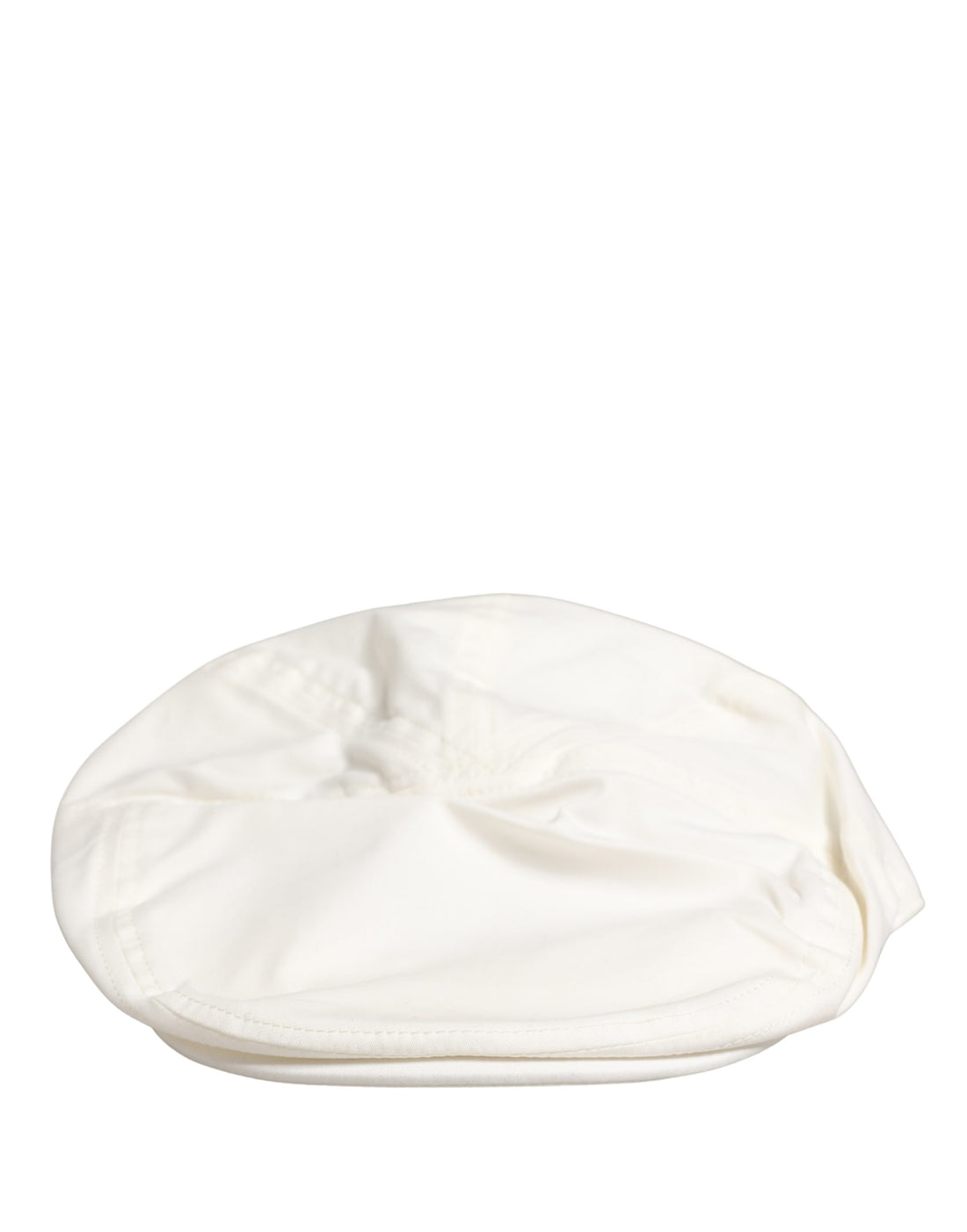 Dolce & Gabbana Men White Cotton Blend Newsboy Cloth Capello Hat