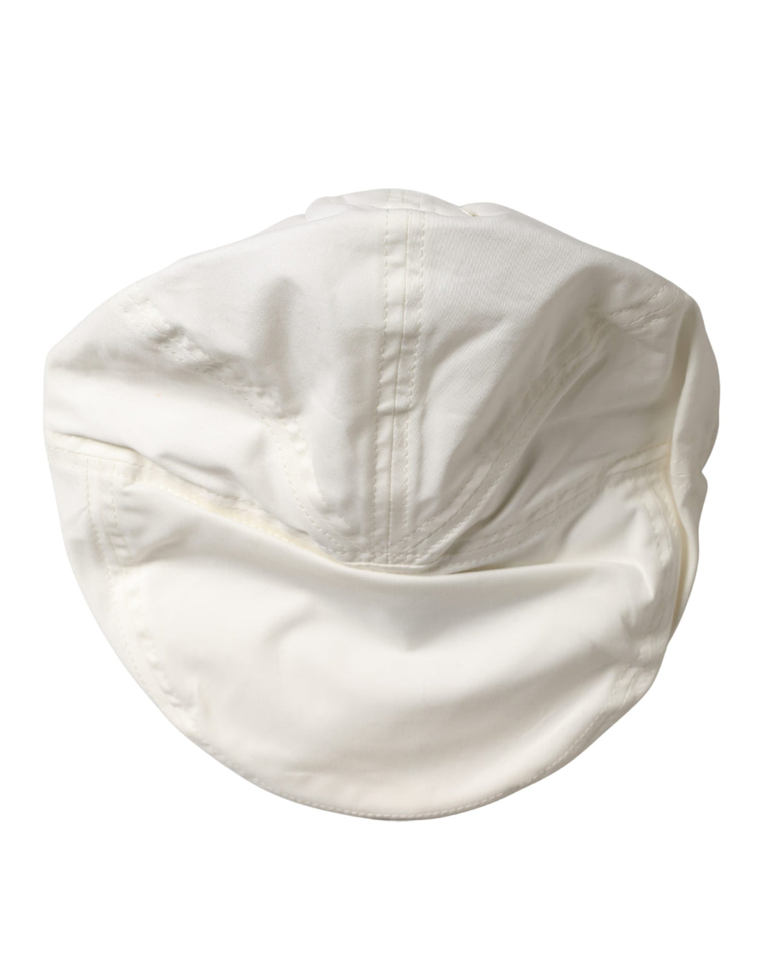 Dolce & Gabbana Men White Cotton Blend Newsboy Cloth Capello Hat